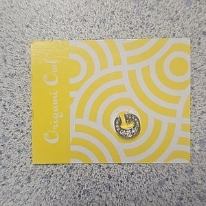 Origami Owl Crystal "G" Silver Charm